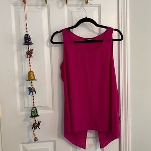 Express Magenta Pink Sleeveless Open Back Top Blouse Medium